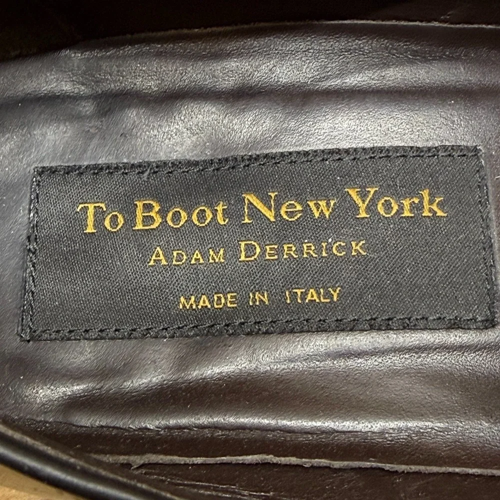 To Boot Adam Derrick New‎ York Mens 8.5 Penny Loafers Black Leather Italy